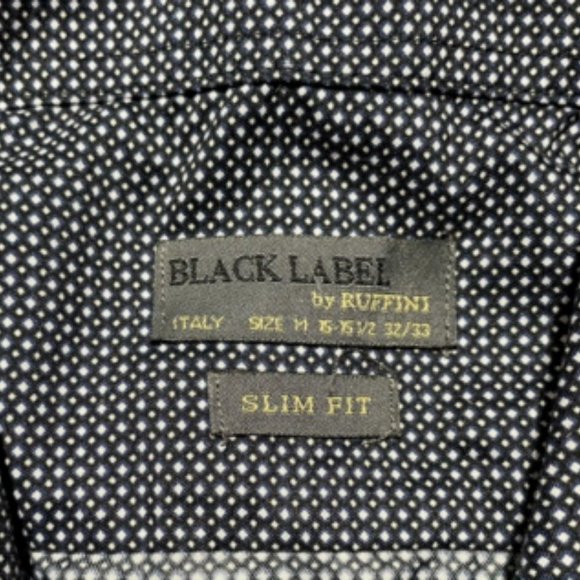 Black Label by Ruffini Men's Button-up Shirt - Size Med (MS001) - Picture 4 of 4